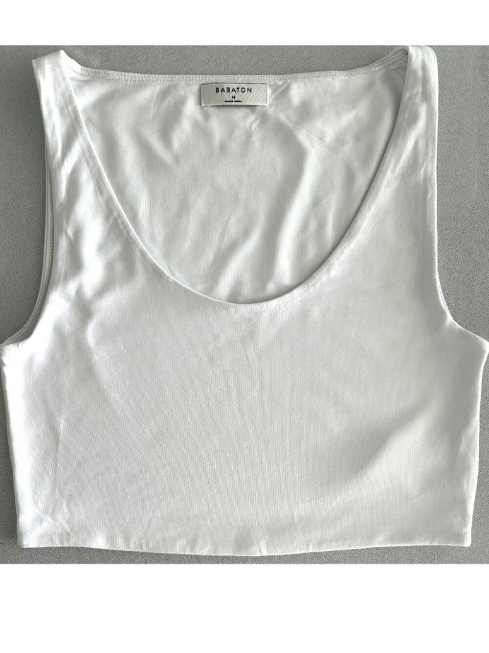 Babaton White Crop Top Sz M